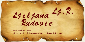 Ljiljana Rudović vizit kartica